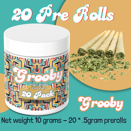 20 Pack Of Grooby Pre Rolls