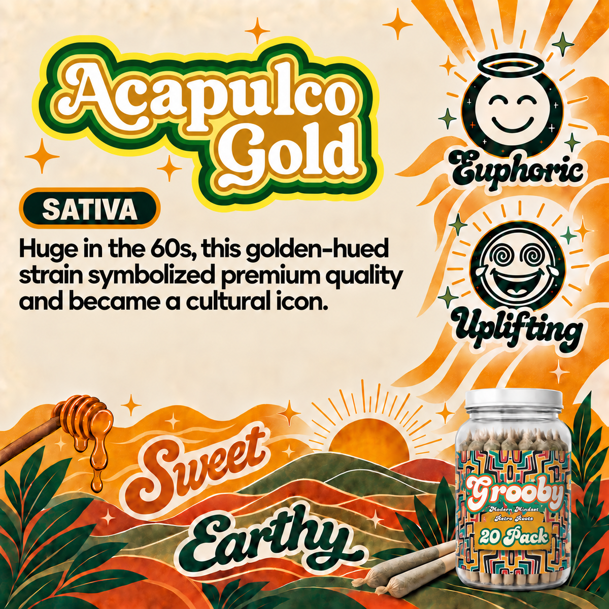 20 Pack Of Acapulco Gold Pre Rolls