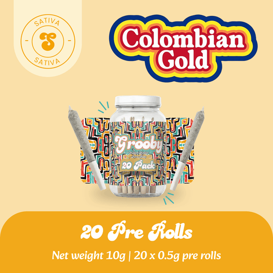 colombian gold pre rolls jar