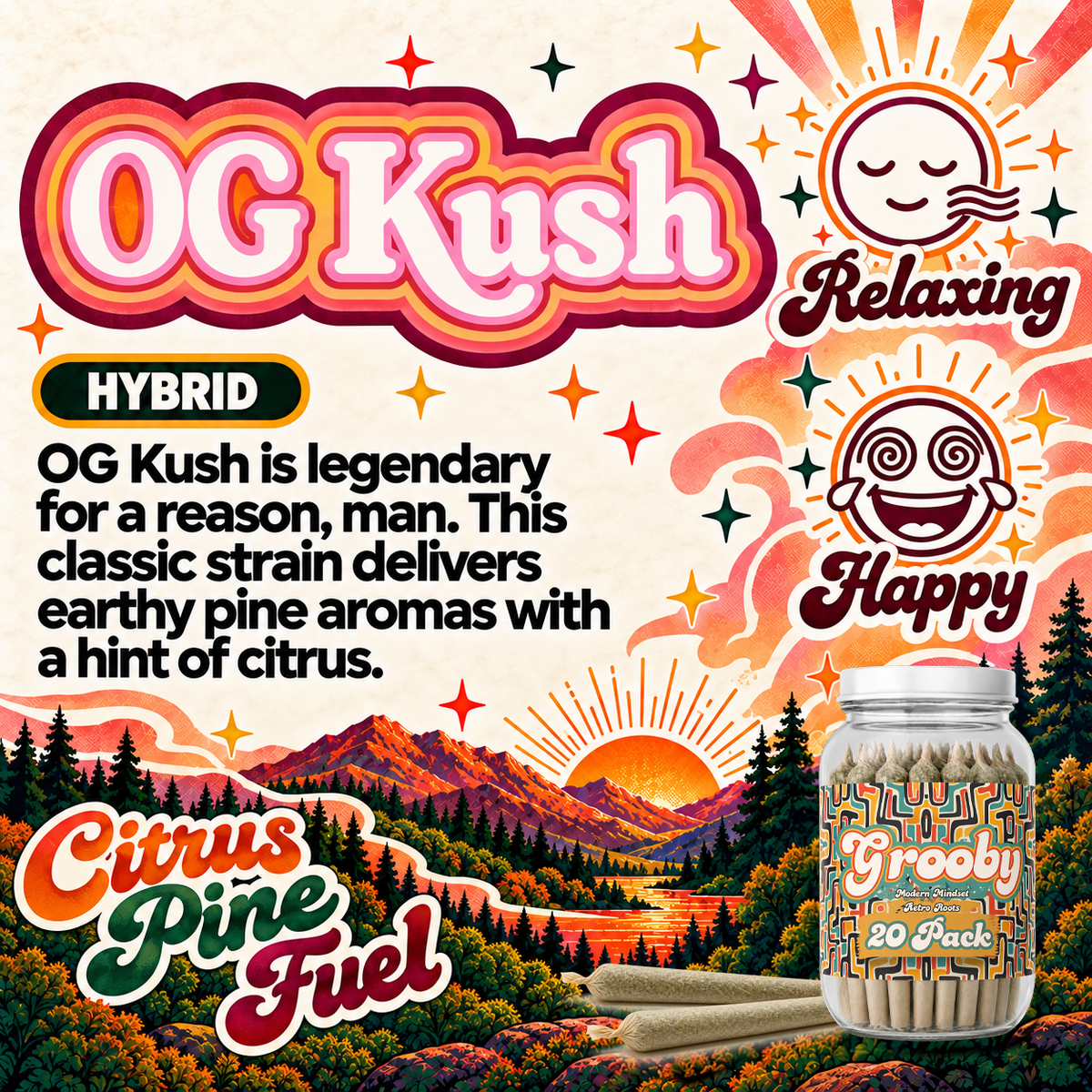Exclusive 20 Pack of OG Kush Pre Rolls