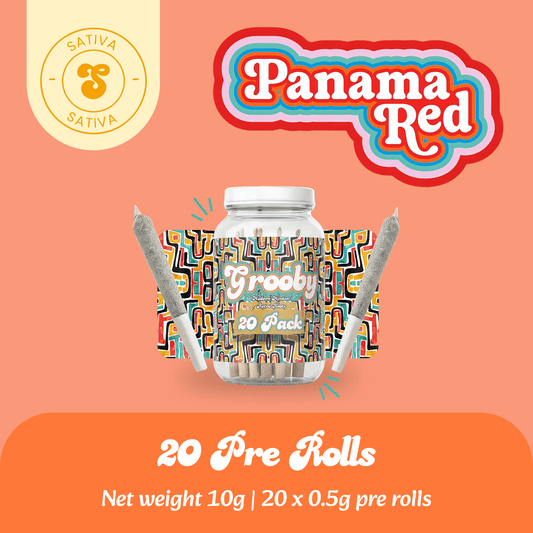 panama red pre rolls jar