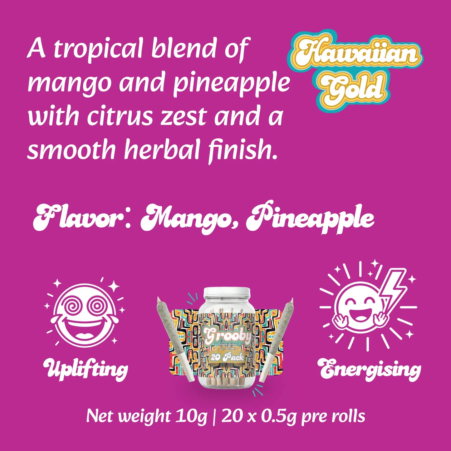 Exclusive 20 Pack of Hawaiian Gold Pre Rolls