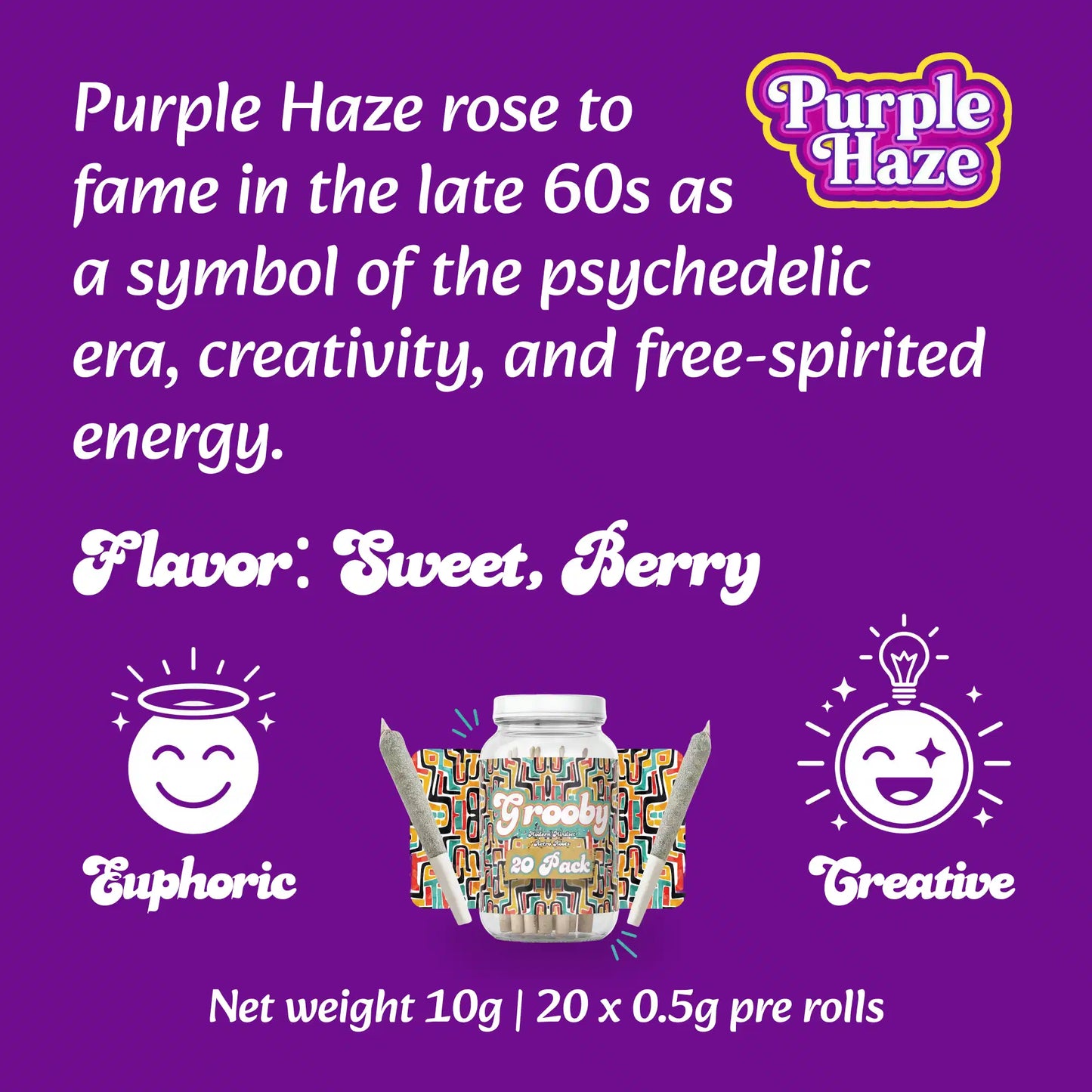 Exclusive 20 Pack of Purple Haze Pre Rolls