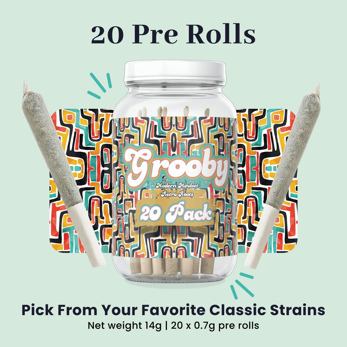 20 Pack Of Grooby Pre Rolls*