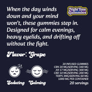night time gummies infographic
