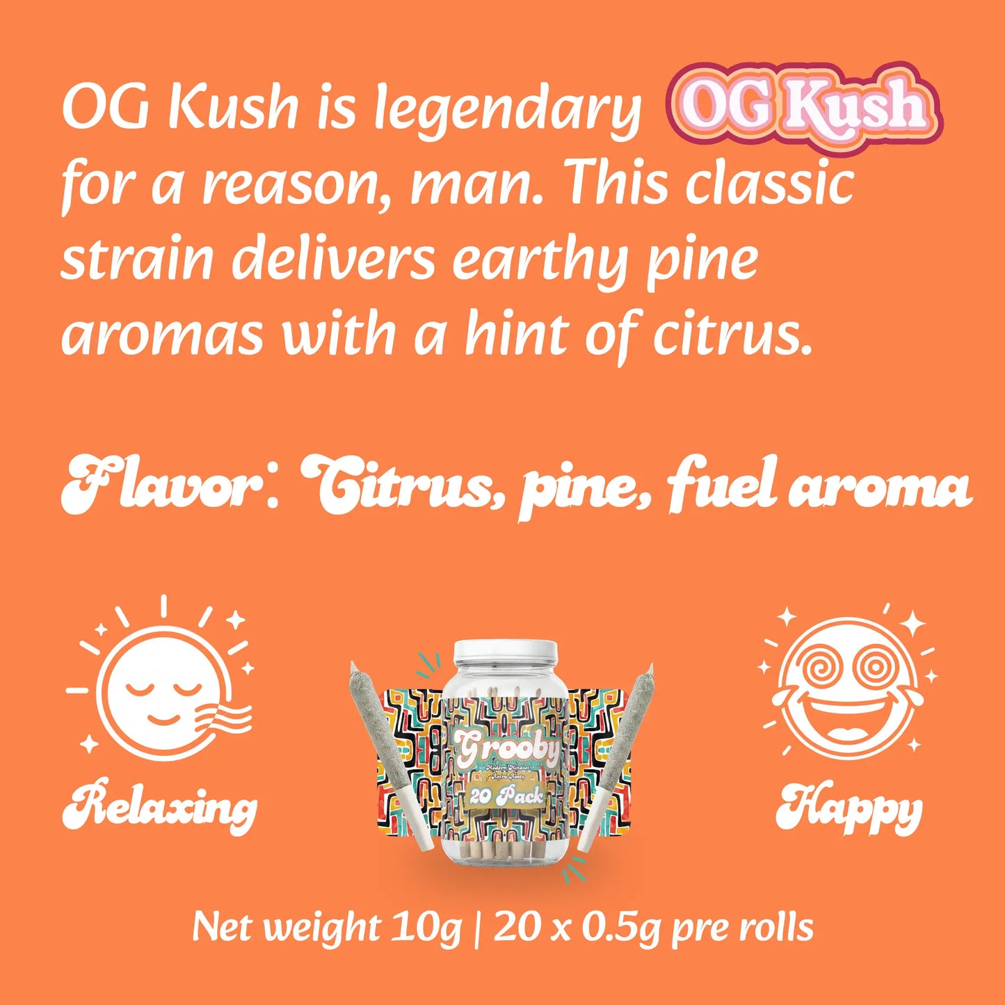 Exclusive 20 Pack of OG Kush Pre Rolls